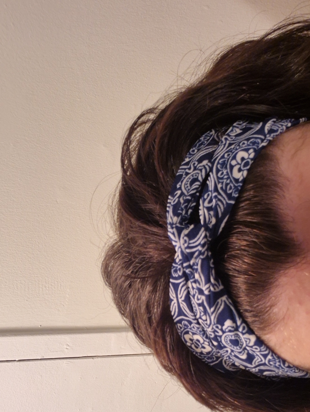 Navy Floral Twist Headband - Women Accessories